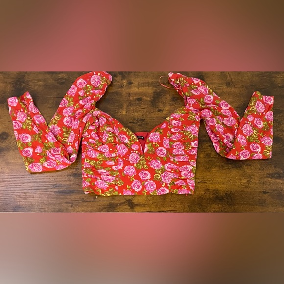 ZARA FLORAL TOP - Picture 2 of 2